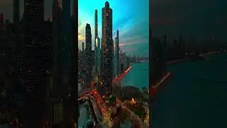 Chicago, Illinois, USA by Drone - 4K Video Ultra HD [HDR]
