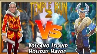 Mrs. Claus Volcanic VS Queen Astrid Volcano Island Temple Run 2