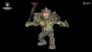 Warrior Orc Ue4 Game ready (rigged to Ue4 skeleton)