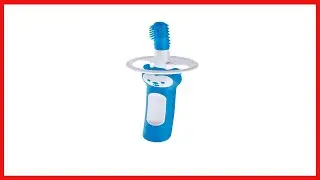 MAM Massaging Baby Toothbrush, Gum Cleaner and Massager with Brushy The Bear Character, Interactive