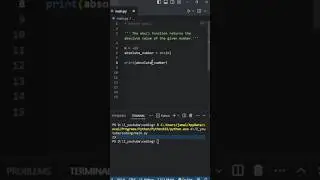 Python abs() function in hindi #shorts