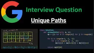 Unique Paths - Dynamic Programming (Bottom-Up Approach) - Python