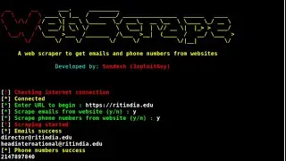 OSINT Tool Install & Run Web Scraper in Kali Linux | Extract Emails & Phone Numbers