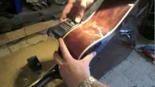 How to install piezo pickup and preamp into acoustic guitar