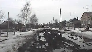 Приора по весенней грязи