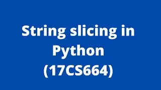 String Slicing in Python