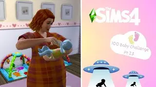 Scarlett has an Alien Baby! (Sims 4 100 Baby Challenge Pt 23)