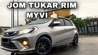 TUKAR RIM MYVI , ASYIK MAIN MOTOR KITA MAIN KERETA PULAK