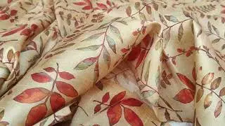 digital print leaf print dupion silk fabric wholesale price