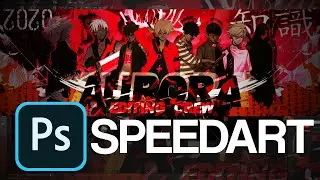 「SPEED ART」AURORA Banner [Photoshop CC]