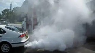Blown Head Gasket Saab 9-3?!  Start Up With LOTS of Smoke