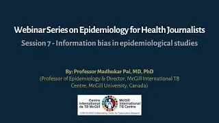 Session 7 - Information bias in epidemiological studies