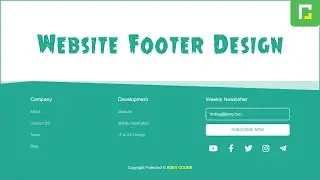 Simple website footer design | HTML and CSS