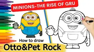 How To Draw Cute | Otto & Pet Rock | Minions: The Rise of Gru | EP 47 | Drawing Tutorial