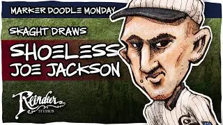 Shoeless Joe Jackson | Marker Doodle Monday