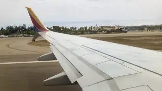Southwest Boeing 737-700 | Overcast Takeoff from Santa Barbara (SBA)
