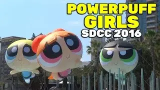 SDCC 2016: Powerpuff Girls giant balloons outside San Diego Comic-Con