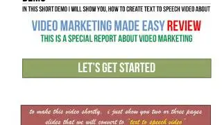 Text to speech video demo