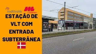 🇩🇰🚋 VLT com acesso subterrâneo: Universitetsparken - Aarhus Letbane