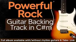 Powerful Rock Groove Guitar Backing Track Jam in C#m