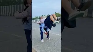 Meri kamar h gadda nhi😂 #gymnast #acrobatics #frontflip #action #stunt #viralshort #couplegoals