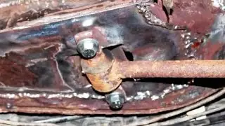 Repairing a rusted unibody trailing arm mount.