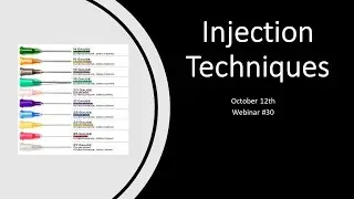 Exosomes Webinar 30 - Injection Techiques