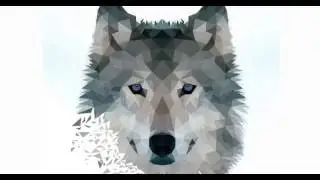 Who Else Love Wolf ? - Low Poly SpeedArt [Photoshop]