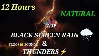 🔴Beautiful After Rain and Deep Thunder Sounds with Crickets, Frog Sound Effect for Sleep 12 Hours