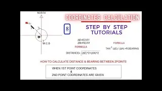 How to calculate distance and wcb between two points