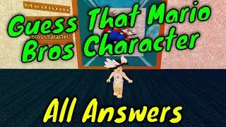 Roblox Guess That Character: Guessing All the Mario Bros Characters!