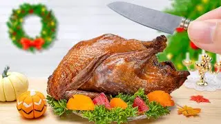 Best Satisfying Miniature Roasted Turkey Chicken 💐 Mini Yummy Thanksgiving Recipe - ASMR Cooking