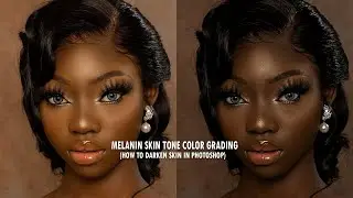 How To Darken Skin In Photoshop | Melanin Skin Tone Color Grading In Photoshop