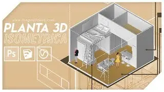 Como hacer Planta isométrica 3D  | Photoshop para arquitectos | Imagina 3D
