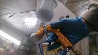 renault laguna 2 (покраска двери) Spray gun Devilbiss