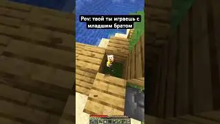 Твой младший брат в майнкрафте 😂