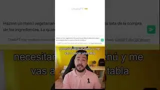 Haz un menú semanal y la lista de la compra con Chat GPT #ia