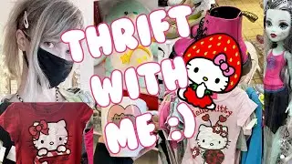 ✨ Thrift With Me 10 -  SO MUCH HELLO KITTY!!😍 Y2k / Emo / Egirl / Kawaii 🎀