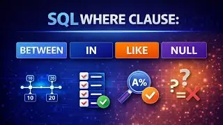 SQL WHERE Clause | BETWEEN, IN, LIKE, IS NULL & IS NOT NULL