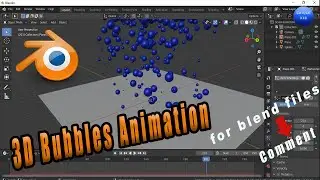 3D Bubbles Animation | Rain Effect | in Blender 2.8 Tutorial - 2020