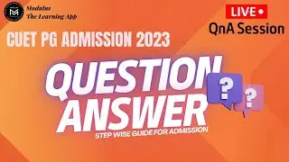 CUET PG Admission 2023 | QnA Live Session | Step Wise Guide For Admission | #cuet #cuetcounselling