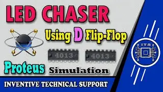 LED Chaser Circuit Simulation Using 4013 D Flip-Flop | LED Chaser like Rain Deop