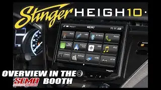 Stinger Heigh10 Car Stereo Headunit overview in the SEMA Show booth.