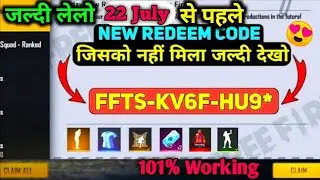 Free Fire Redeem Code Today 22 July 2022 | Today Redeem Code Free Fire | 101% Working Redeem Code //