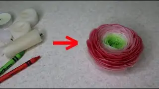 Ідея подарунка. Свічка своїми руками. Квітка Ранункулюс.