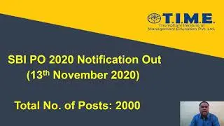 SBI PO 2020 Notification - 2000  Vacancies l Eligibility, Exam Dates, Pattern