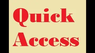 quick Access tool using my excel