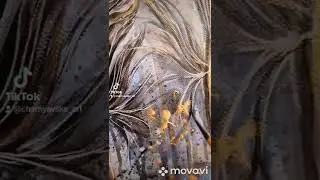Acrylic painting FEATHERS | Картина акрилом ПЕРЬЯ  на холсте