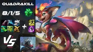 MID Smolder vs Viktor [QUADRAKILL] - EU Challenger Patch 25.S1.5