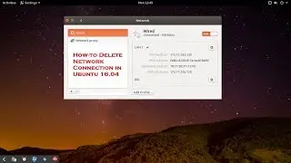 How to Remove Network Connection in Ubuntu 16.04